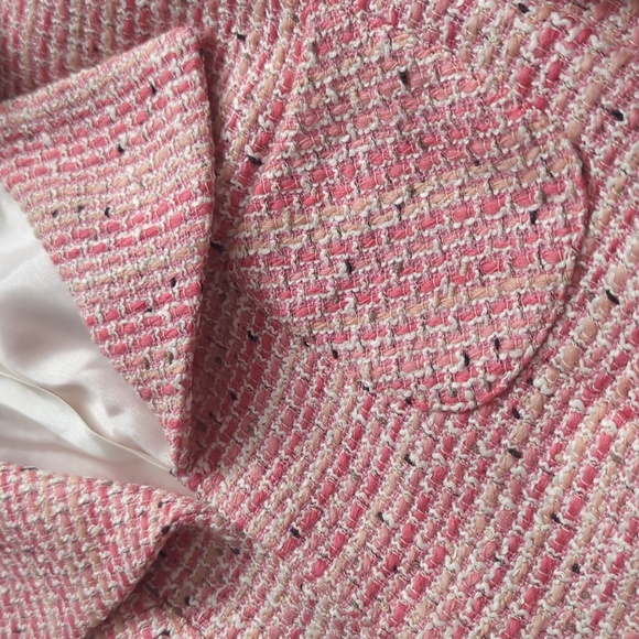 Pink tweed blazer jacket - Picture 9 of 11